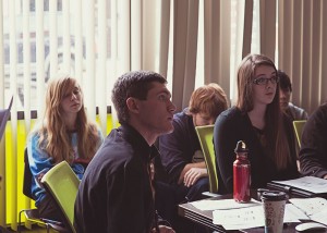 Students taking in a lesson at JB Systems